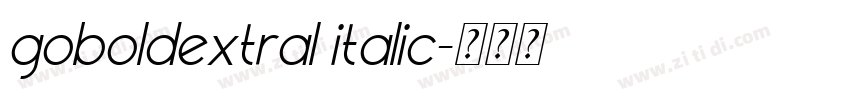 goboldextral italic字体转换